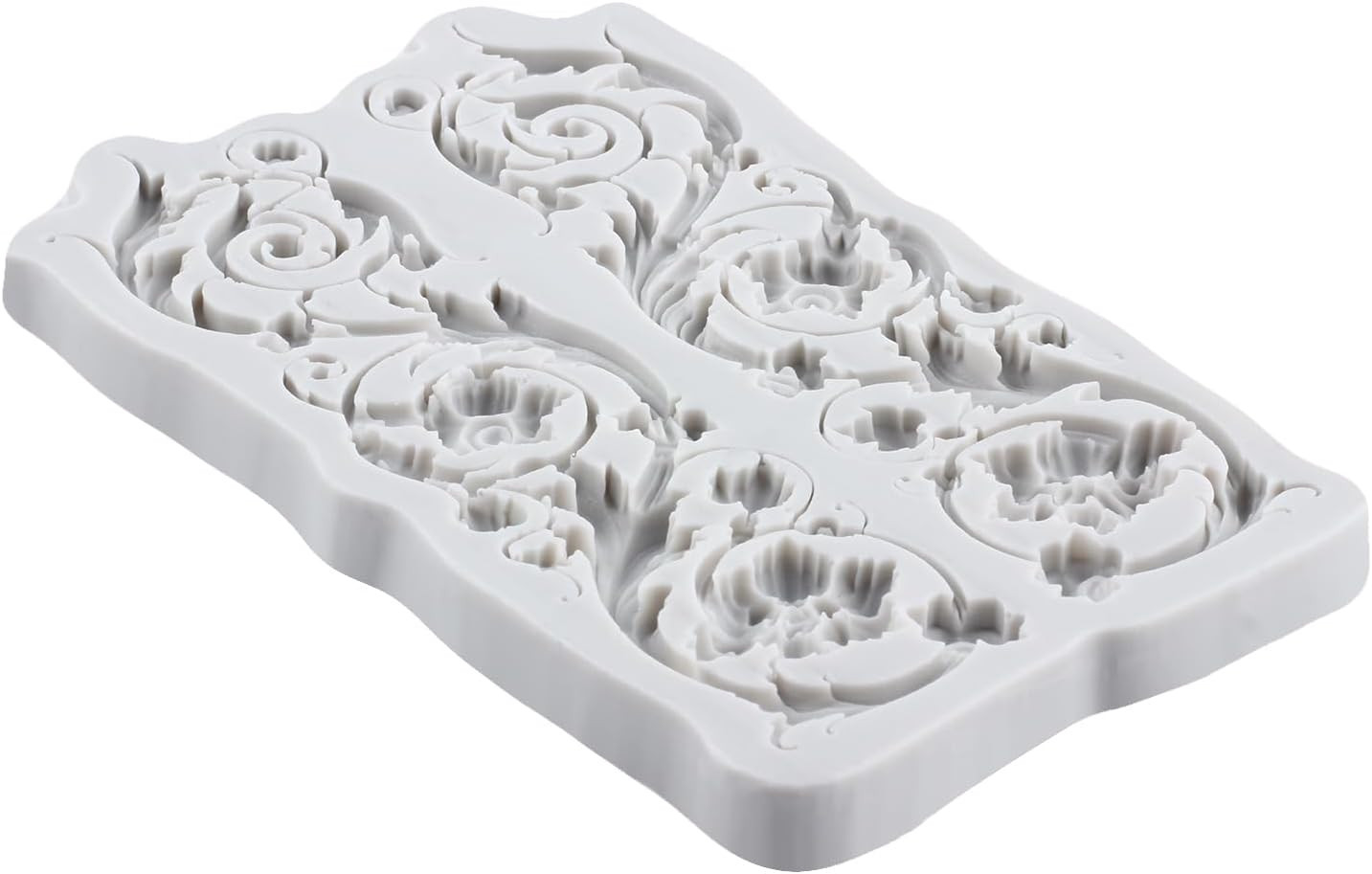Baroque Style Polymer Clay Mold Curlicues Scroll Lace Silicone Molds 3D