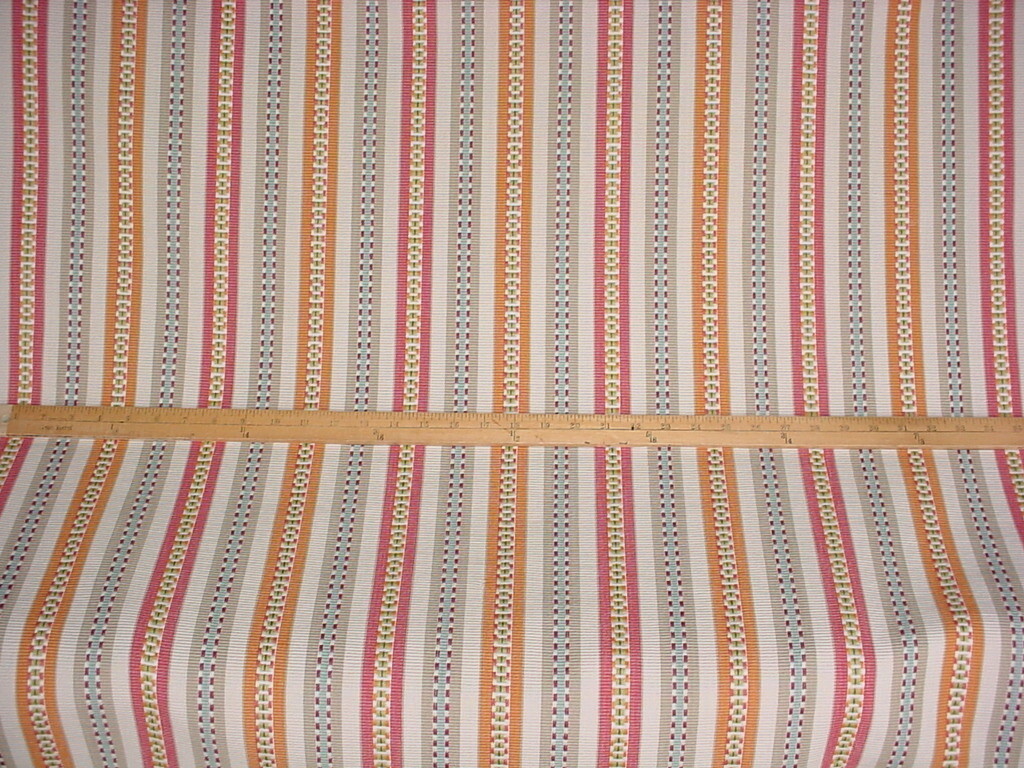 10-3/8Y Kravet 33150 Aqua Blue Stone Textured Southwest Stripe Upholstery Fabric