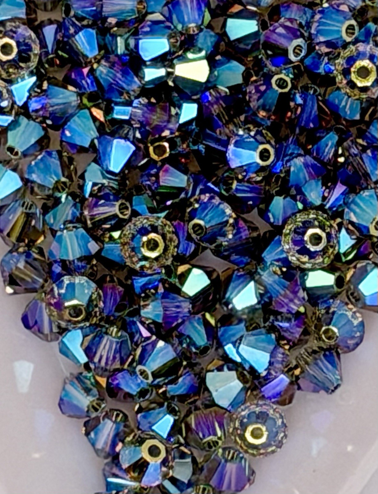 4mm Swarovski Bicone Crystal Lot Of 144 Black Diamond AB2X