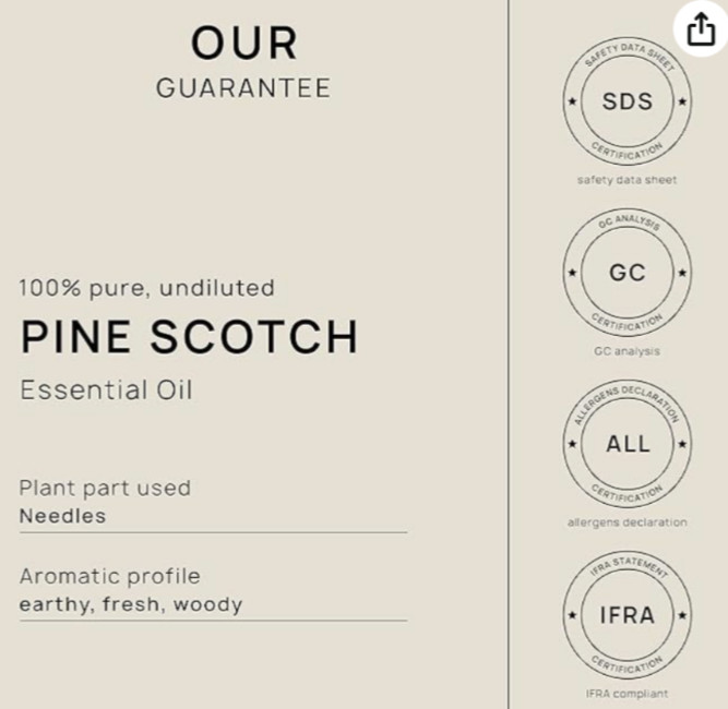 Vineveda Scotch Pine Essential Oil 4 oz Skin Safe 100% Pure 65%