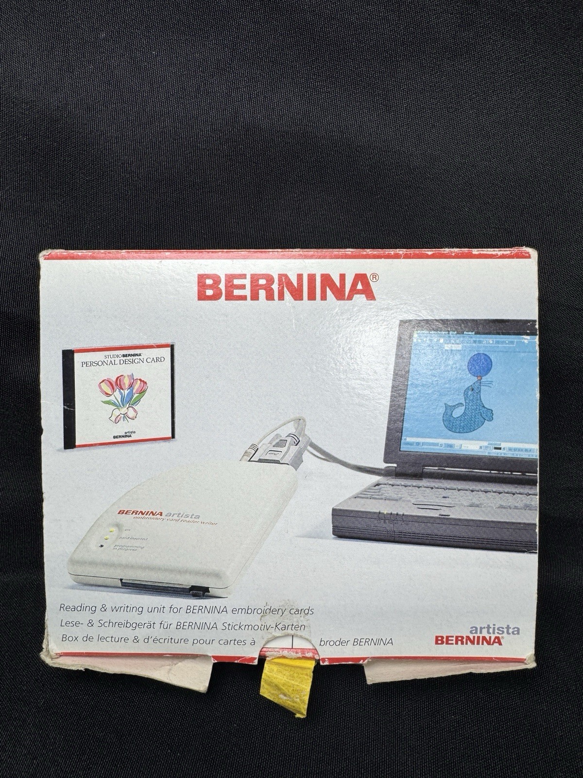 BERNINA artista Embroidery Card Reader Writer R/W-BOX w/ Design Card & Manual
