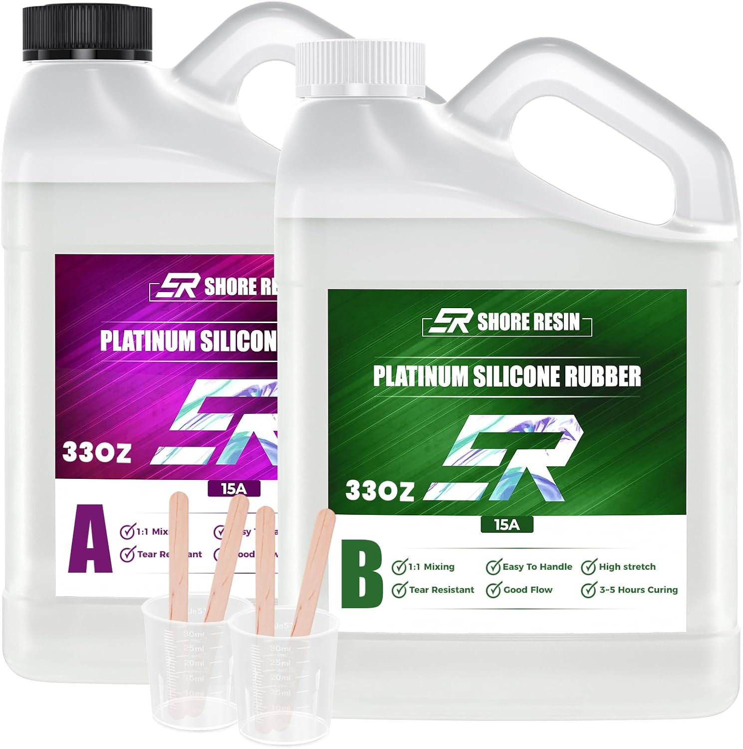 66oz Platinum Cure Liquid Silicone Rubber 15A High Precision Silicone for Mold