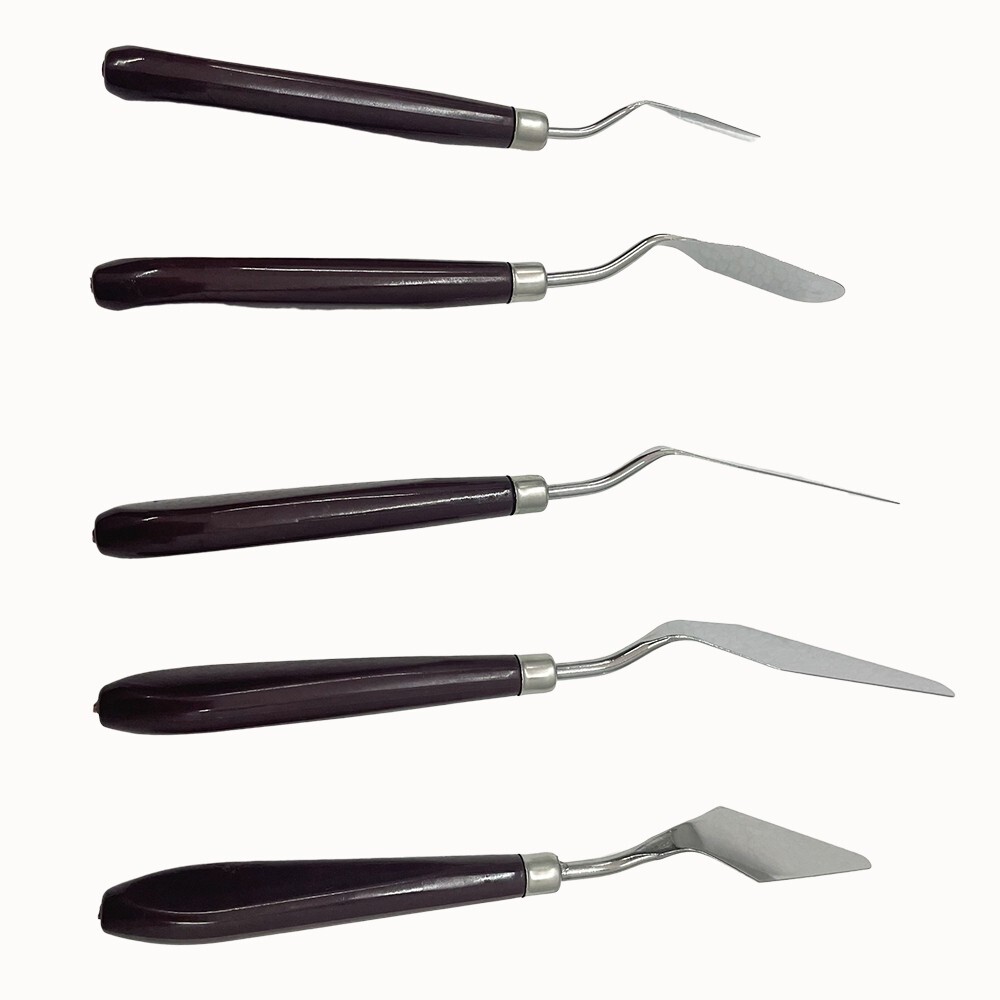 5 Pcs/Set Palette Oil Painting Ink Knife Painting Tools Paint Palette Scraper