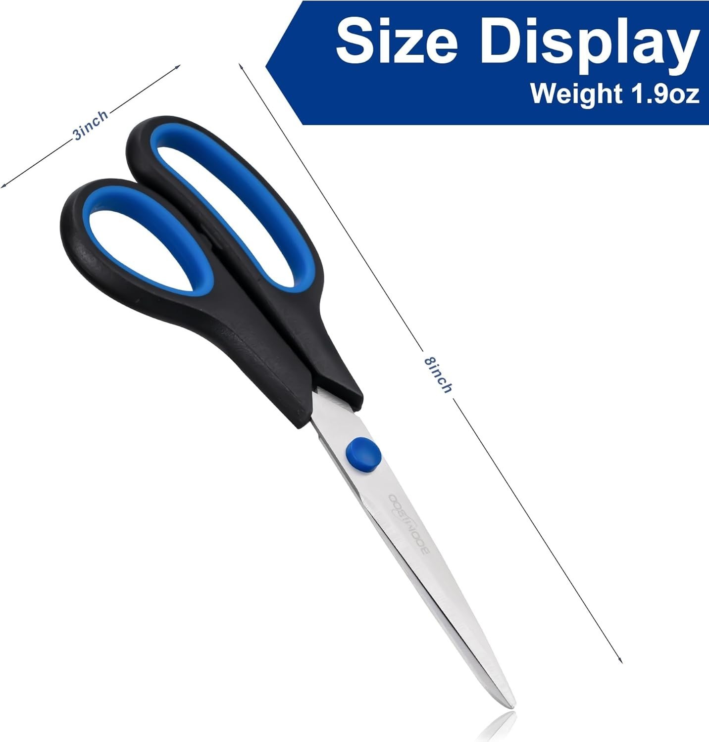Scissors Set of 6-Pack 8 Scissors All Purpose Comfort-Grip Handles Sharp Sciss