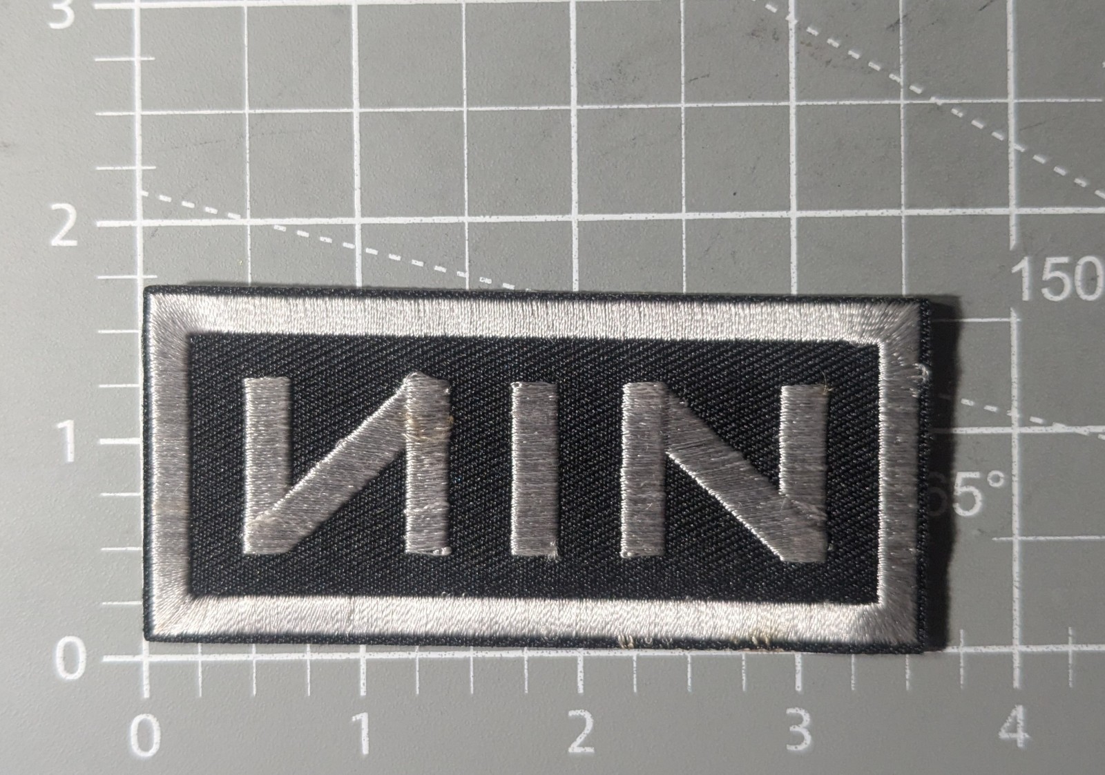Nine Inch Nails Patch Black Gray NIN Music Embroidered Iron On 1.75×3.5″