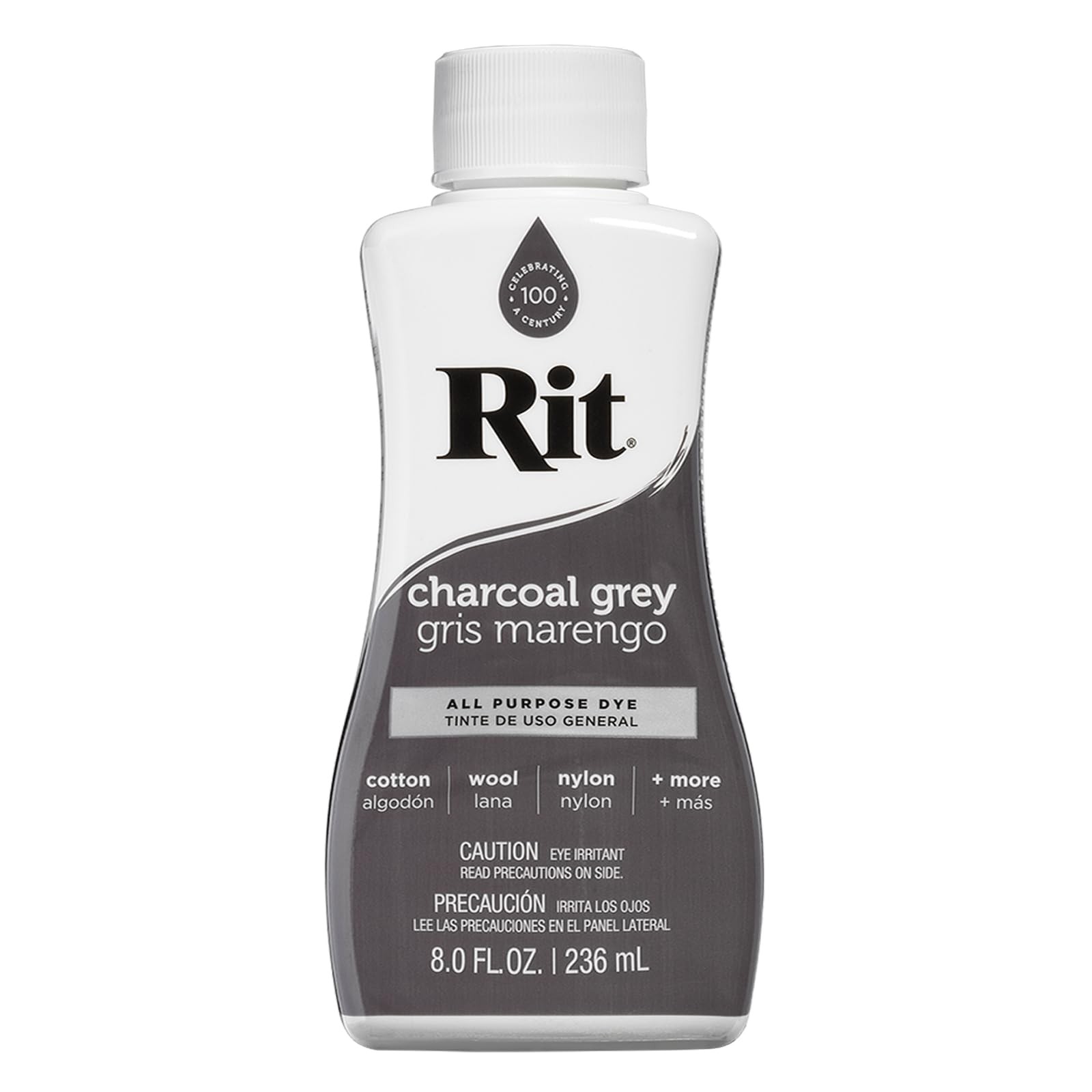 Rit All-purpose Liquid Dye, Charcoal Grey , 8 Oz