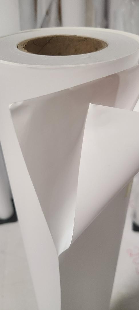 3.4 mil Gloss & Matte White Permanent Self-Adhesive Decal Vinyl Solvent & Latex