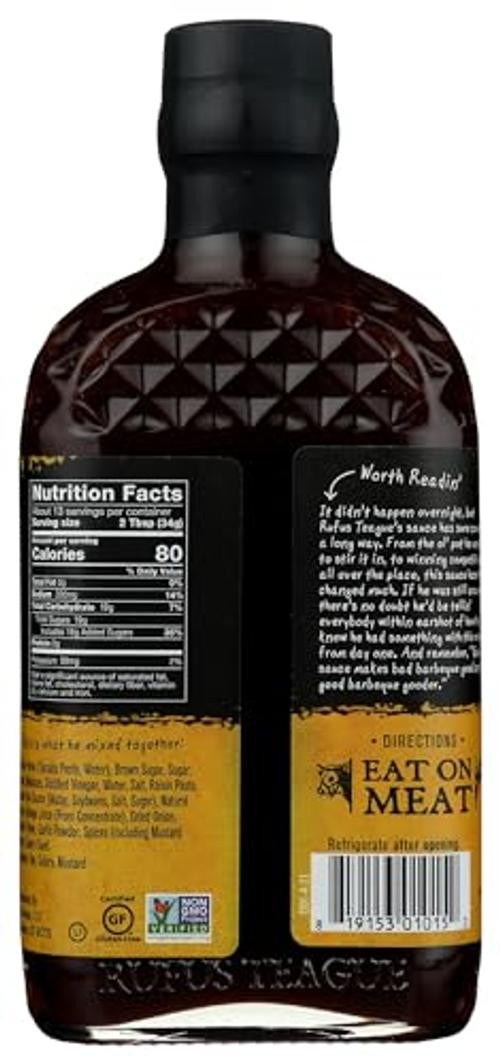 BBQ Sauce, Non-GMO, Gluten-Free, 15.25 oz, 15.25 Ounce (Pack of 1) Honey Sweet