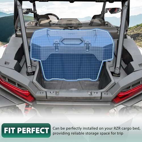 Cargo Box for 2024+ Polaris RZR XP 1000, UTV Rear Waterproof Bin Bed 82QT