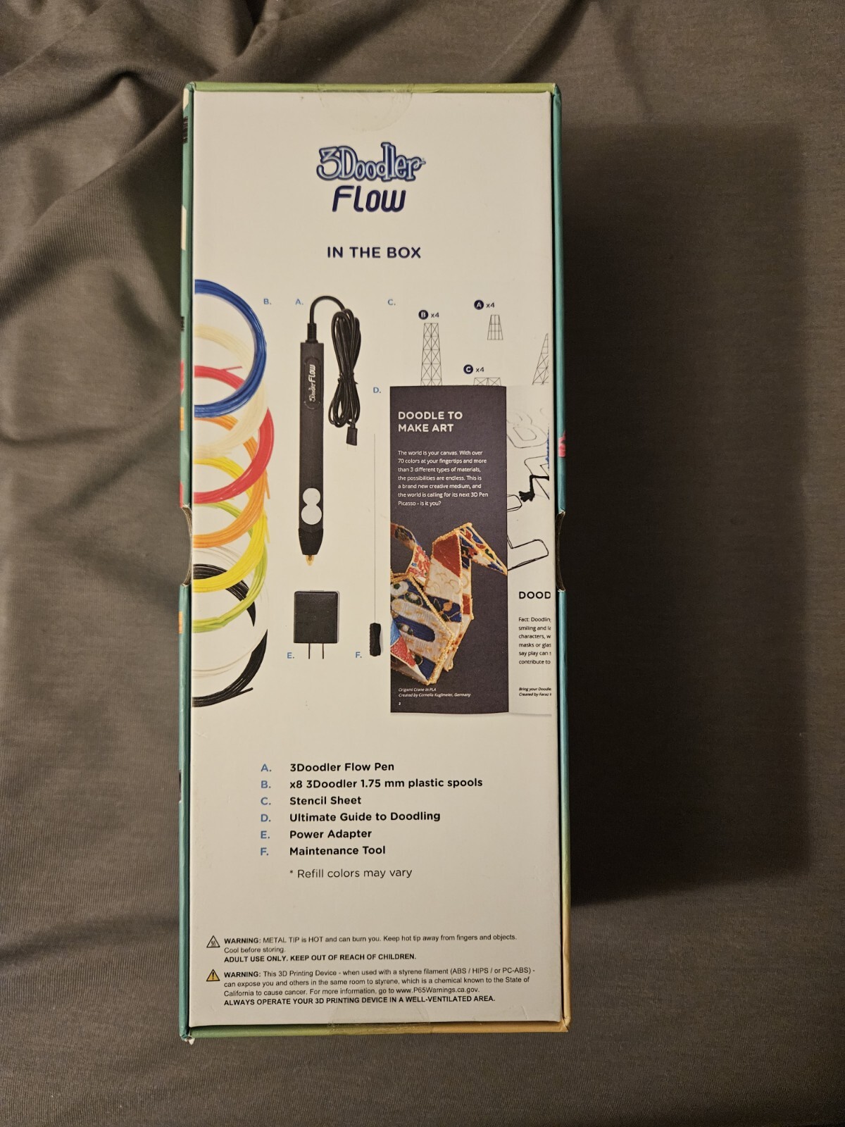 Flow 3D Printing Pen – Complete Set with 8 Colors and Stencil Guide for All Ages