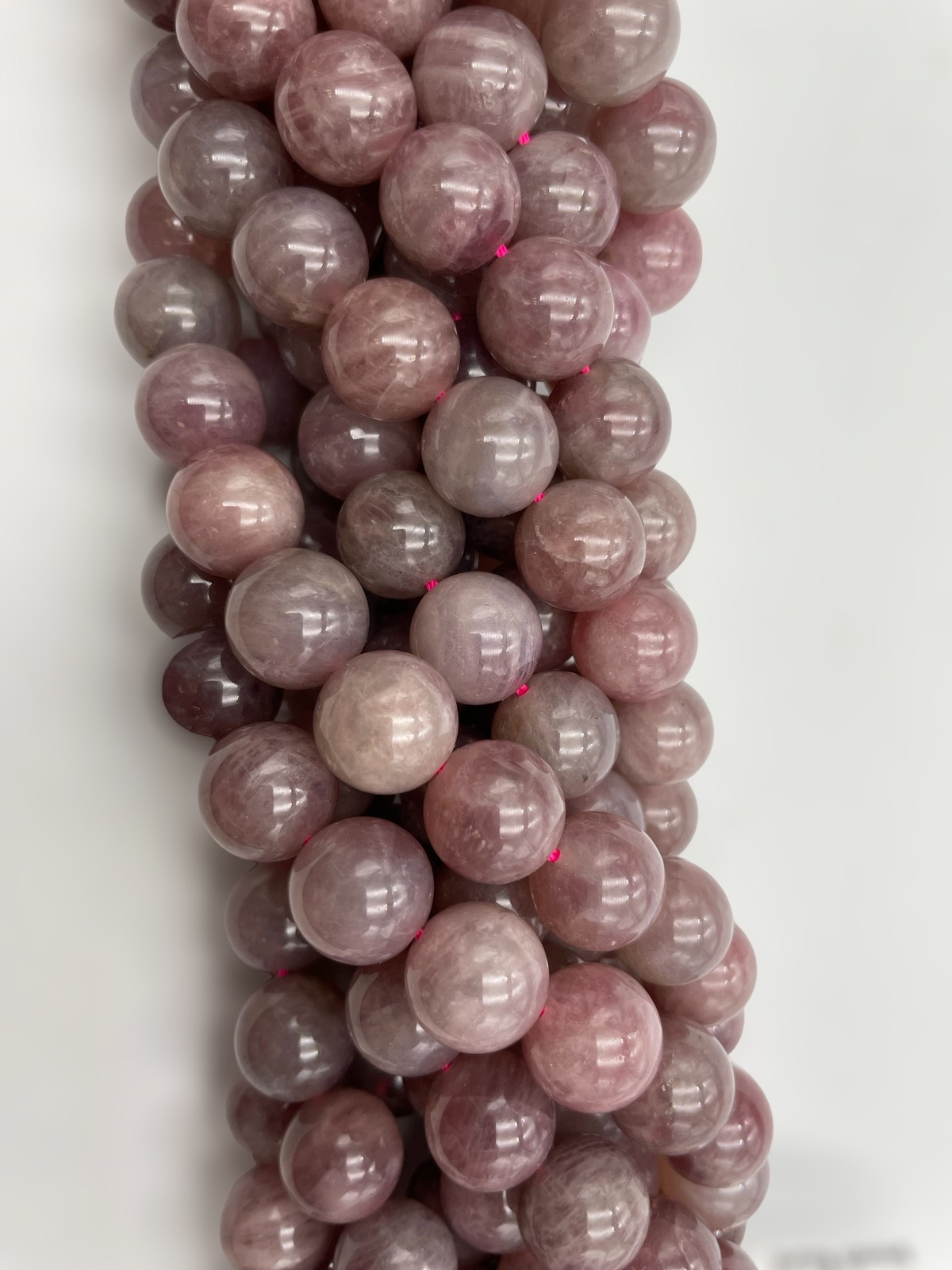 Dark Pink Madagascar Rose Quartz Smooth Round Size 12mm 13mm 15.5” Strand