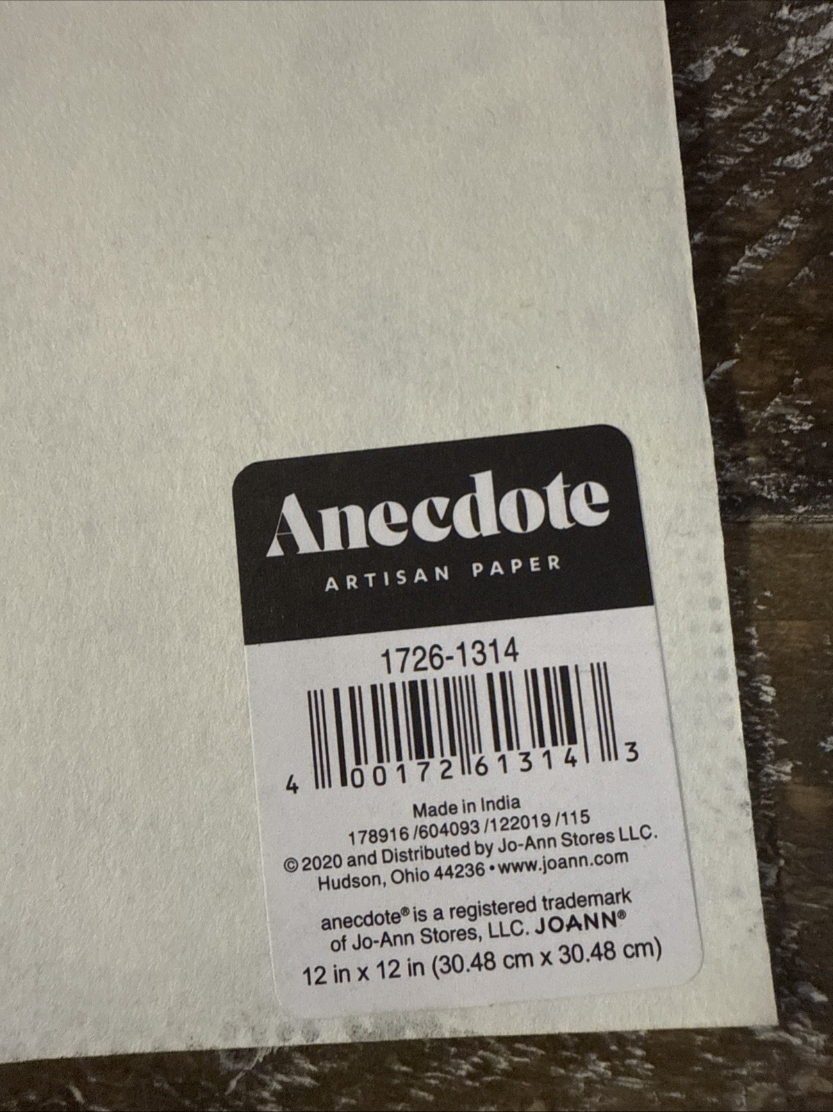 Anecdote Artisan Paper 12×12”-Brand New-SHIPS N 24 HOURS