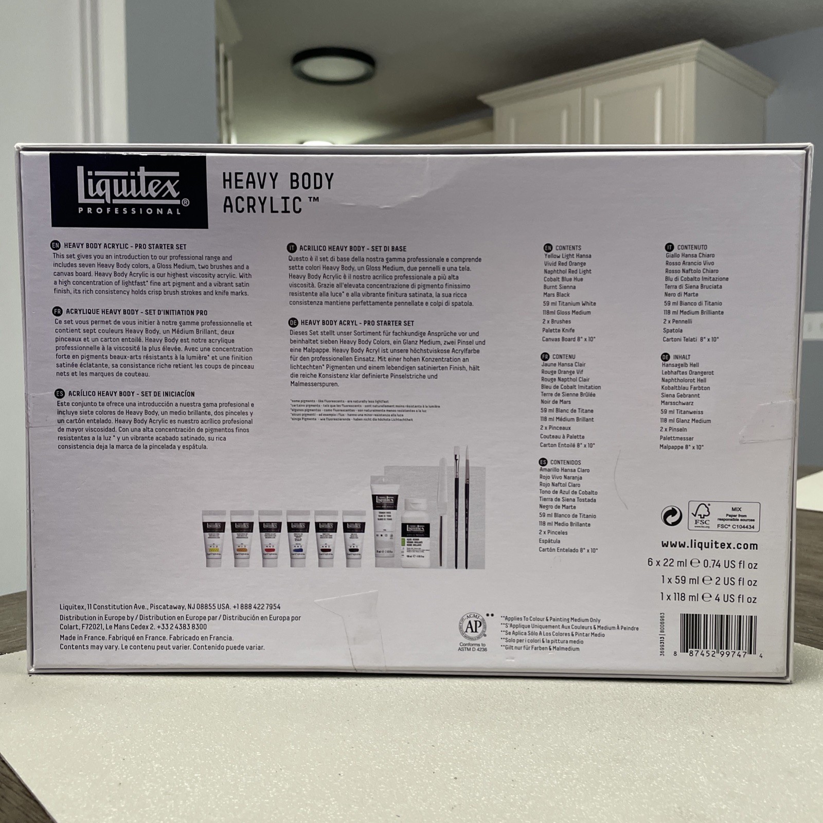 Liquitex Professional Heavy Body Acrylic Set 6x59ml Muted Collection + White NEW