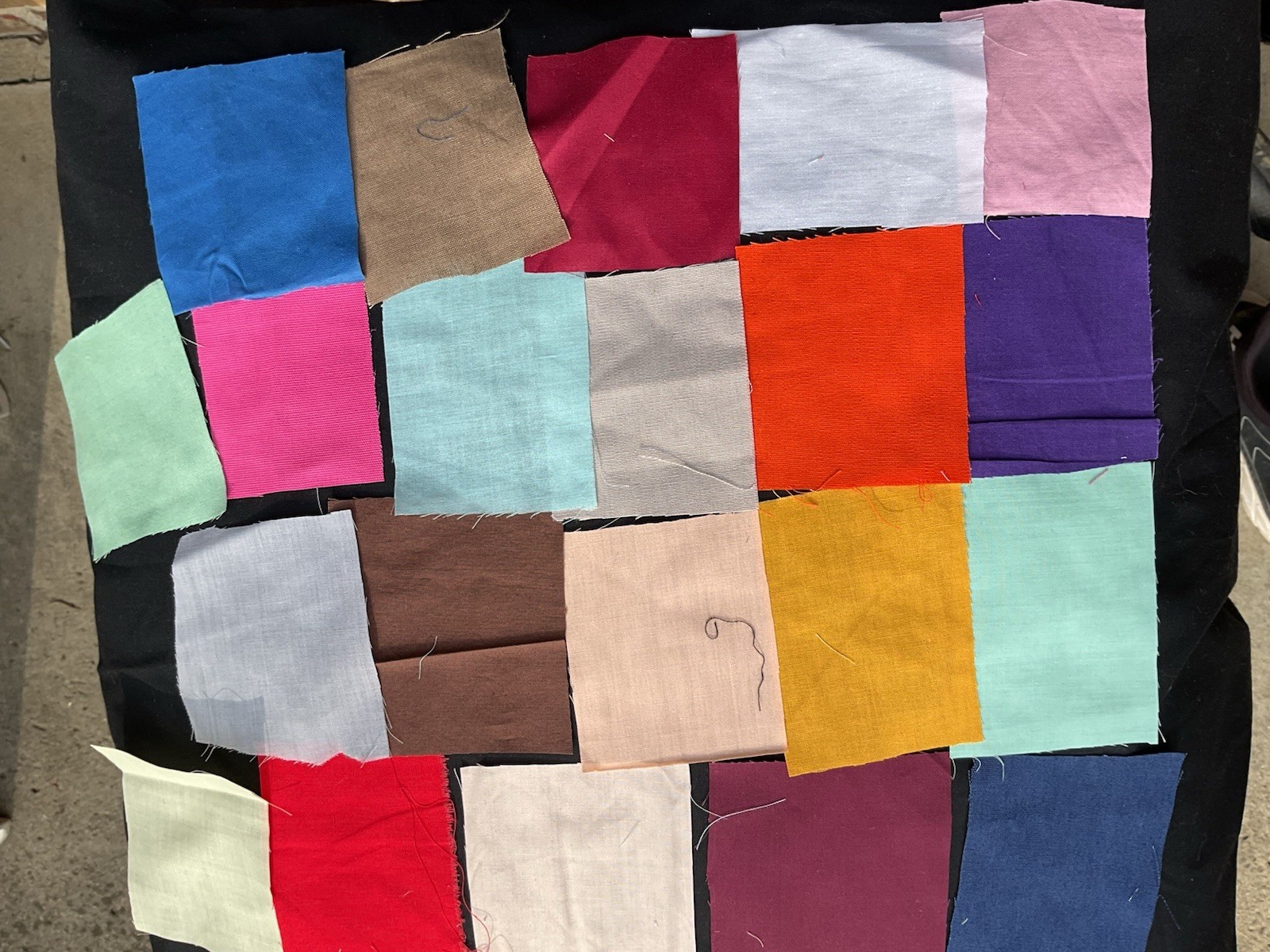 New Solid/Plain Cotton Fabric For Quilts Scrapbooking Crafts Sewing – Lot of 30
