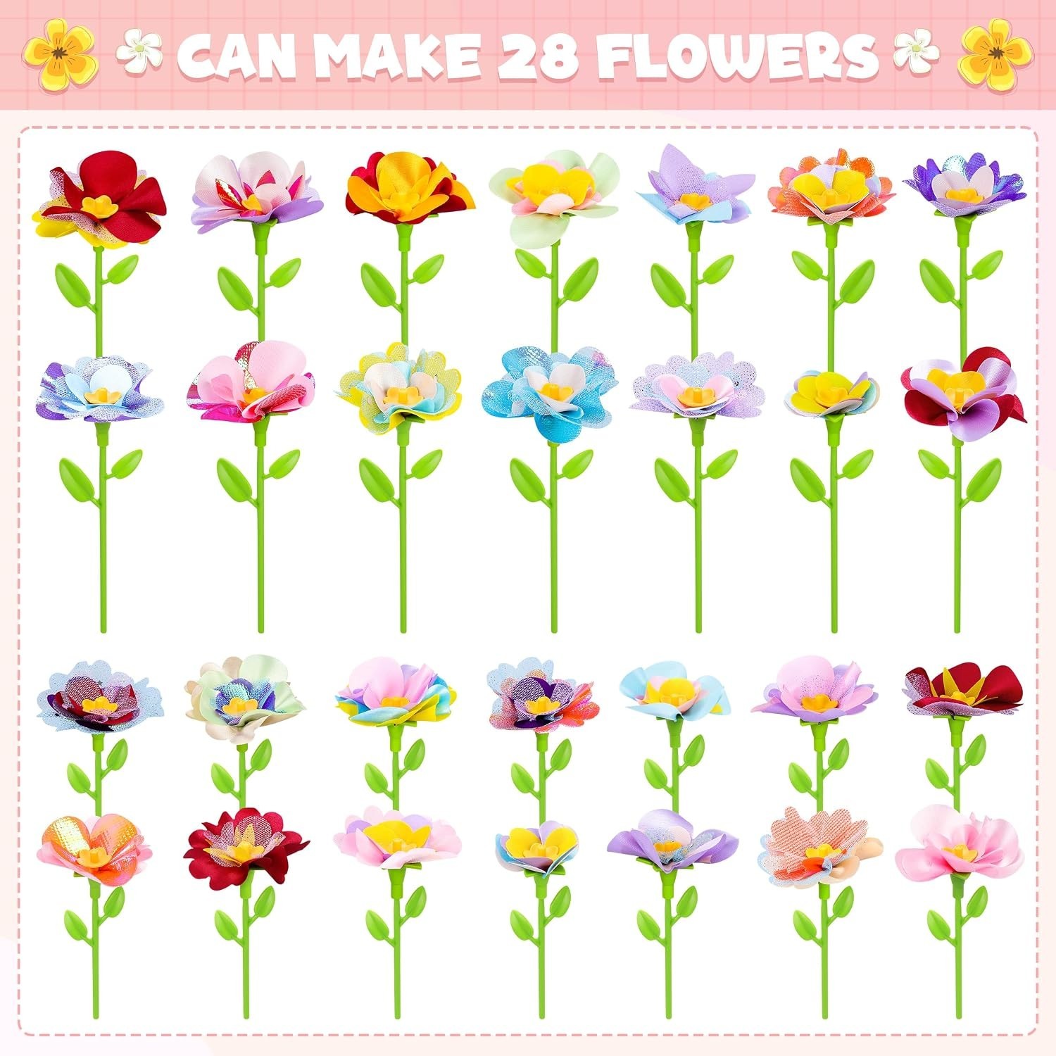 Engaging Flower Craft Kit for Kids – Develop Fine Motor Skills Creatively