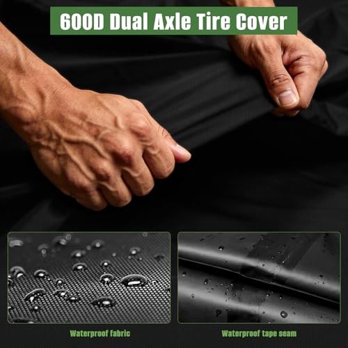1 Pack RV Tire Covers, Dual Axle Wheel Cover Fits 27″-30″ 1pack 27″-30″ Black