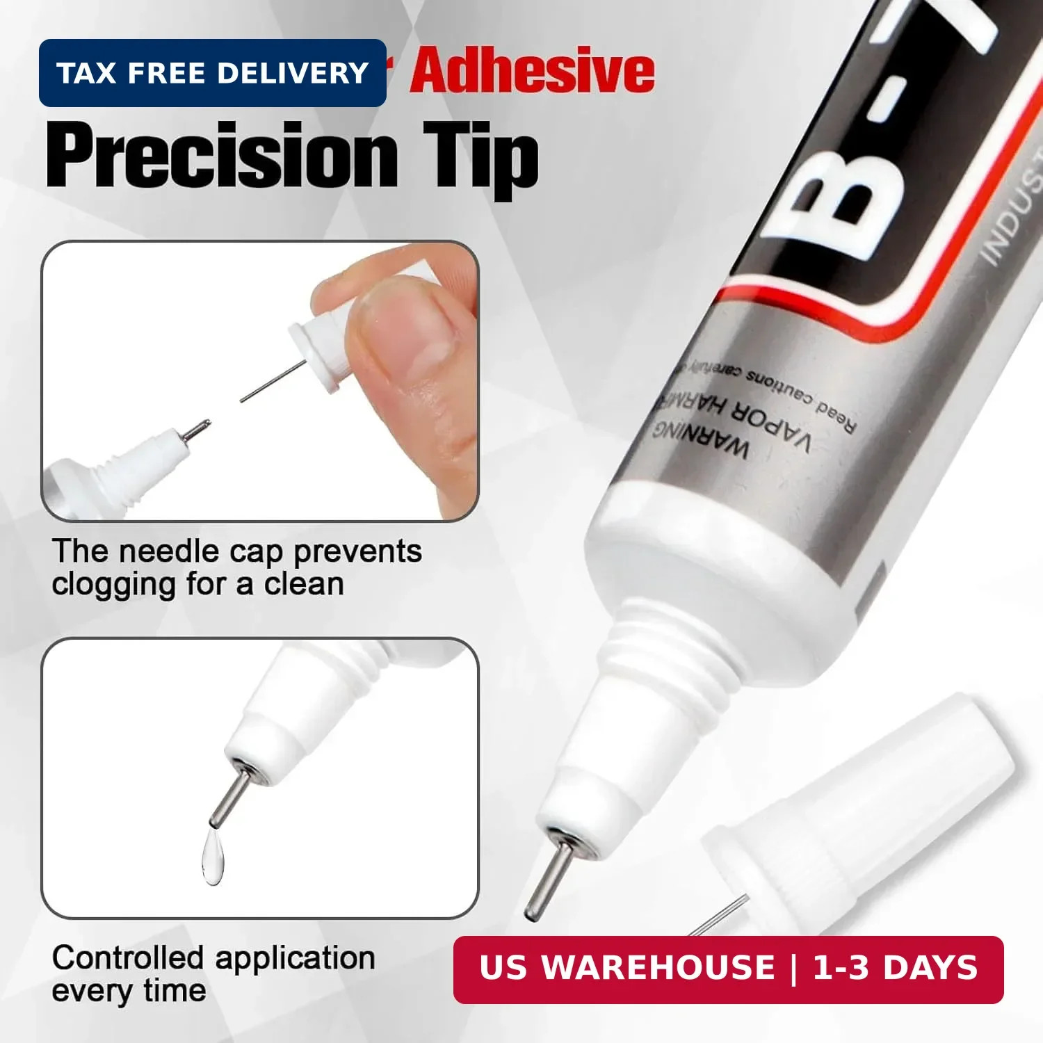 B7000 Glue 15ml/0.5 fl oz 10-Pack – High Strength, Flexible, Waterproof Adhesive