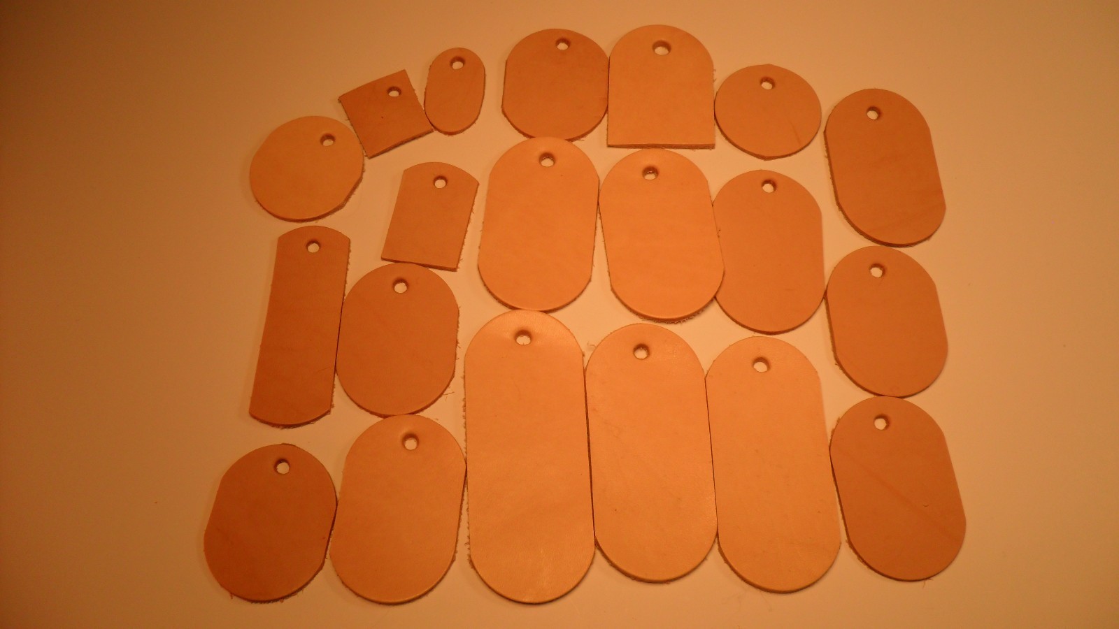 PREMADE LOT OF 20 LEATHER KEYCHAINS assortment varies 1