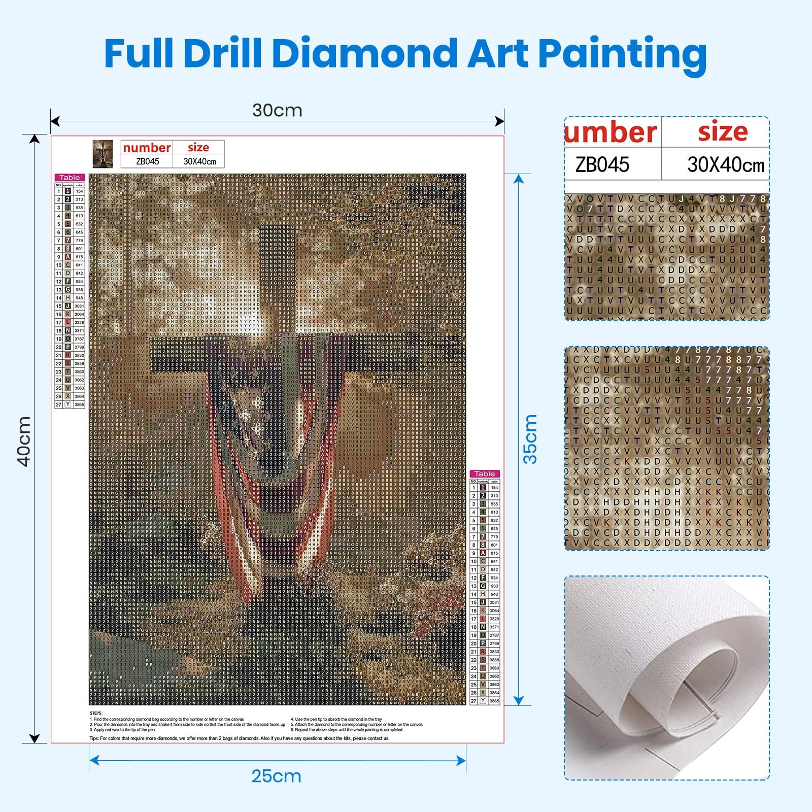 4th of July Diamond Art Kits for Adults, American Flag on Wooden Cross Diamond Q