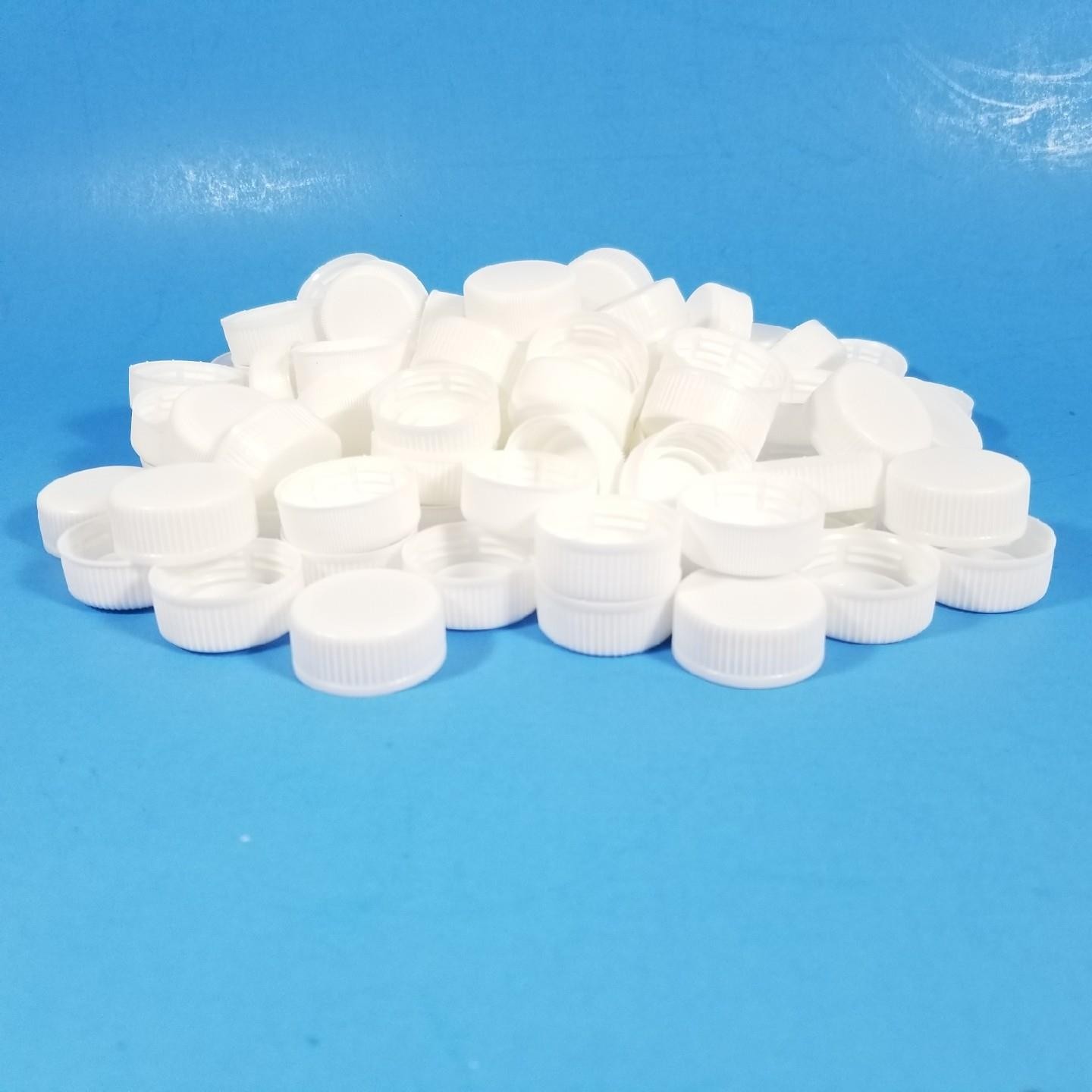 100 Plastic White Bottle Caps 2L Soda Lid for Craft Art Projects Upcycle Recycle