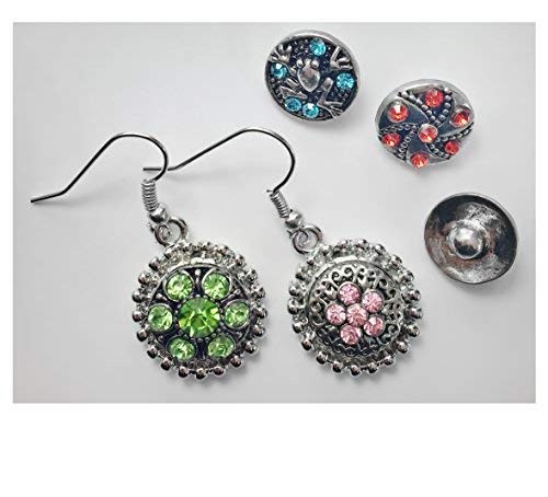 30pcs 12mm Mixed Rhinestone Snap Button Jewelry Charms for DIY Craft