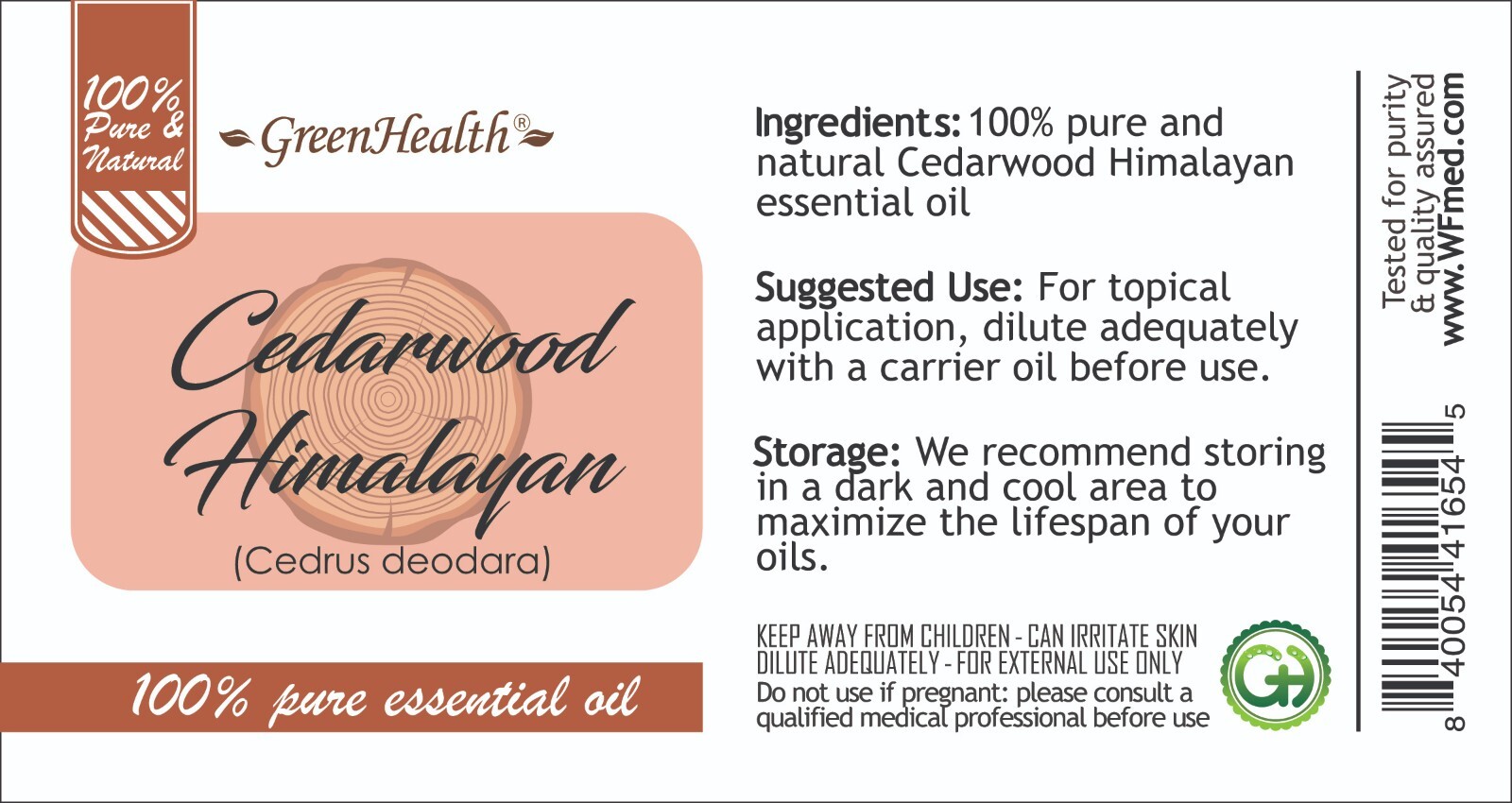1 fl oz Cedarwood Himalayan Essential Oil (100% Pure & Natural) – GreenHealth
