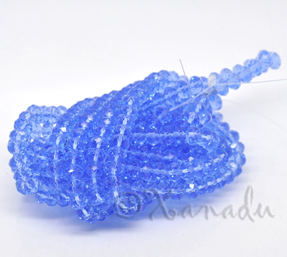 Sapphire Blue Faceted Wholesale Round Rondelle Crystal Beads 8x6mm – G1652