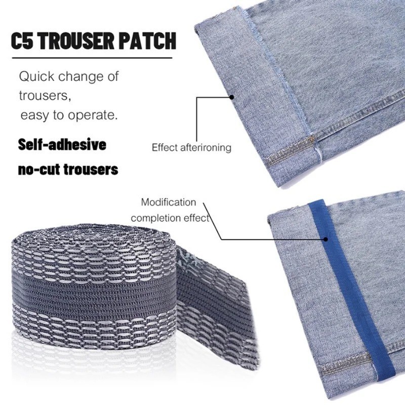 Iron-On Hemming Tape – Self-Adhesive Fabric Fusing Tape for Clothing Repair Tape