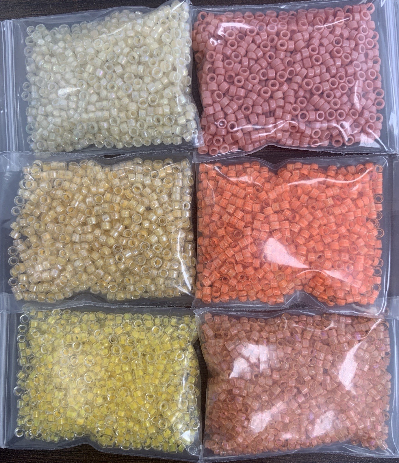 9.2OZ/260G Glass Beads Bulk Lot Mixed Size Assorted Glass Delica Beads 26 COLORS