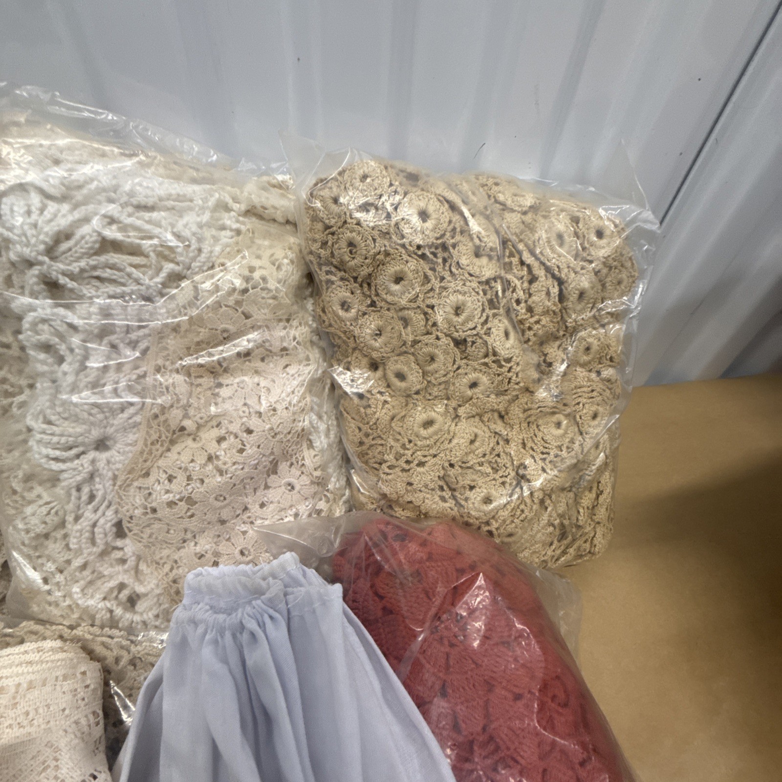 Huge Lot of Vintage Lace Crochet Ribbon Trim Edging Remnants Scraps Sewing Craft