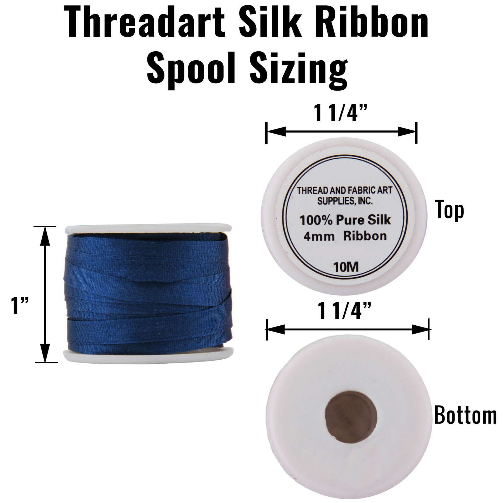 PURE SILK RIBBON 2MM, 4MM, 7MM – 50 COLORS – 3 WIDTHS – THREADART