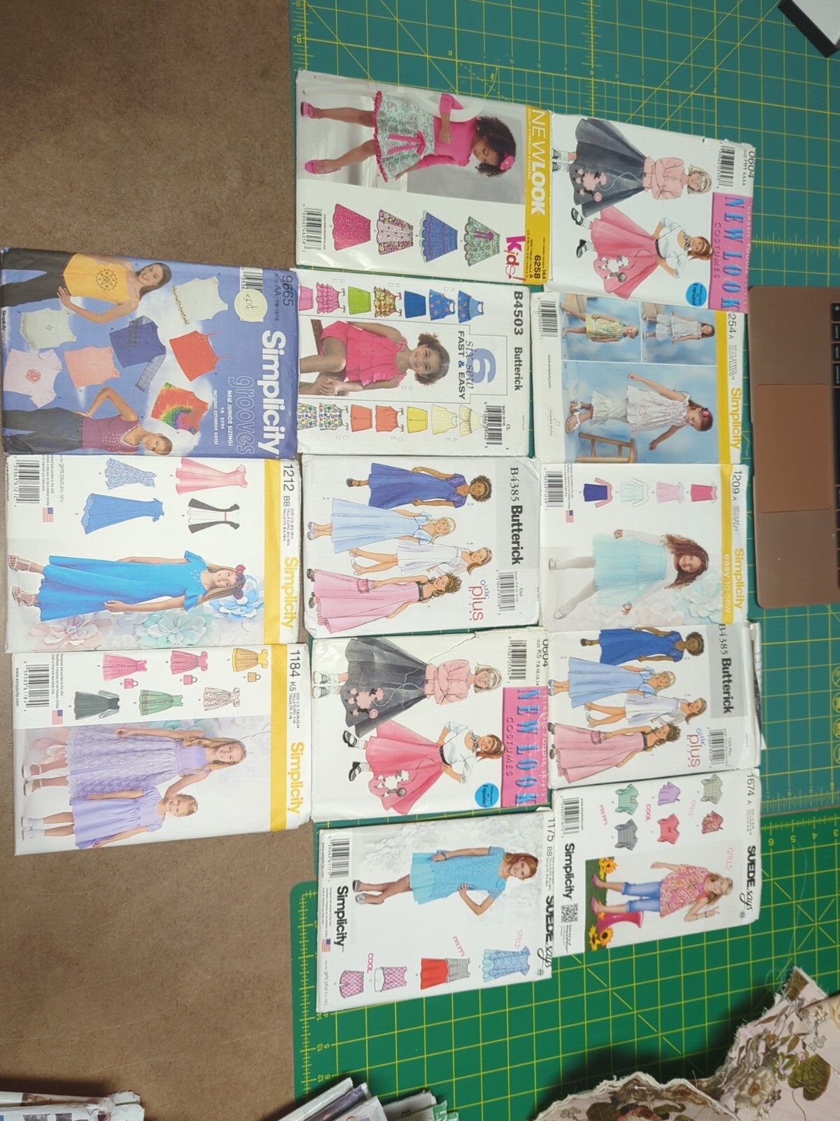 13 piece bundle kids sewing patterns ages 3 through 16 dress top skirt