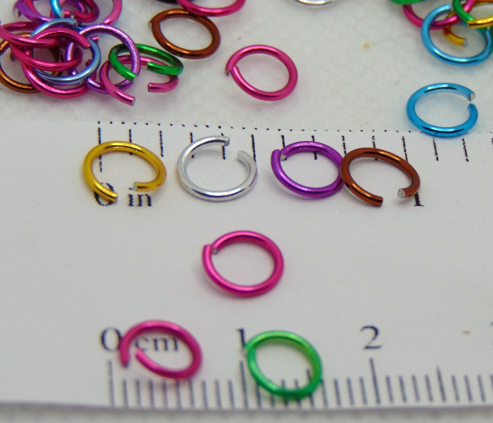Color Mix Aluminum Jump Rings 6mm 8mm 10mm ~ 10 gram bags (150 – 400 pcs)