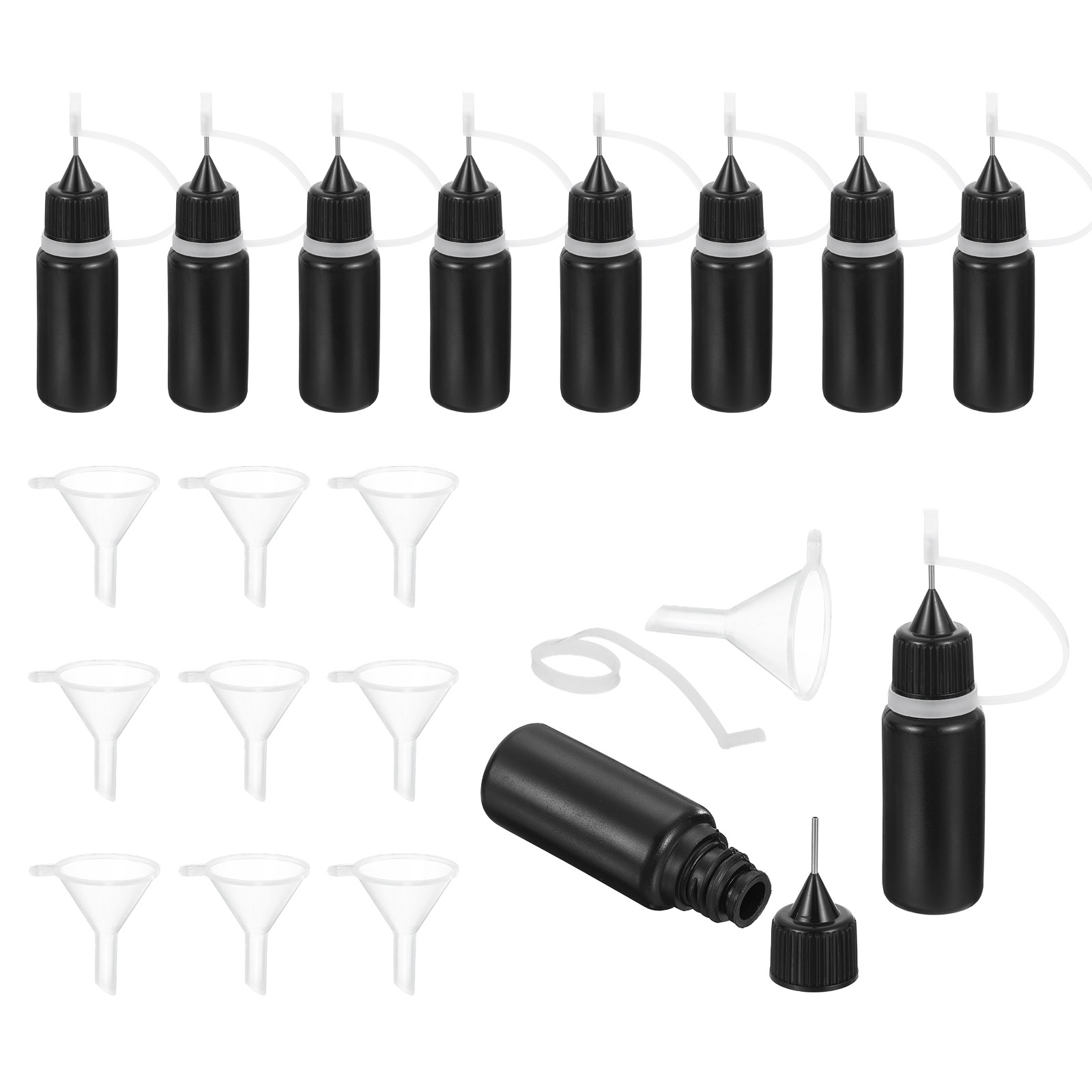 10Pcs Needle Tip Squeeze Bottle, 10ml/0.3oz Glue Tip Applicator Bottles