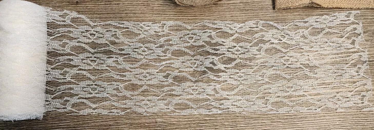 3 Burlap Wraps, 1 Lace Bolt, Pack of Floatig Candles Details In Description