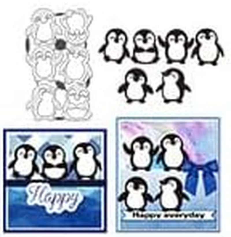 Animal Cutting Dies, Cute Penguin Carbon Steel Embossing Templates Metal Stencil