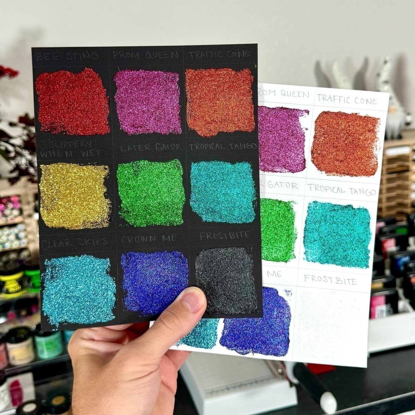 Simon Hurley – Ranger Ink Astro Paste, Set of 9 Glitter Pastes, Prom Queen,