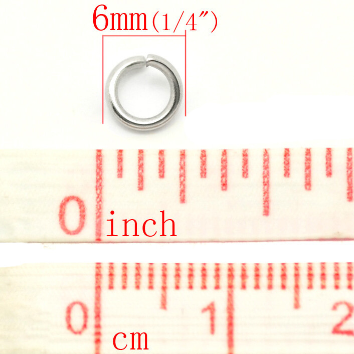 Jump Rings 6mm – 100/200/500 Stainless Steel 18 Gauge 1mm Split Jump Rings F7923