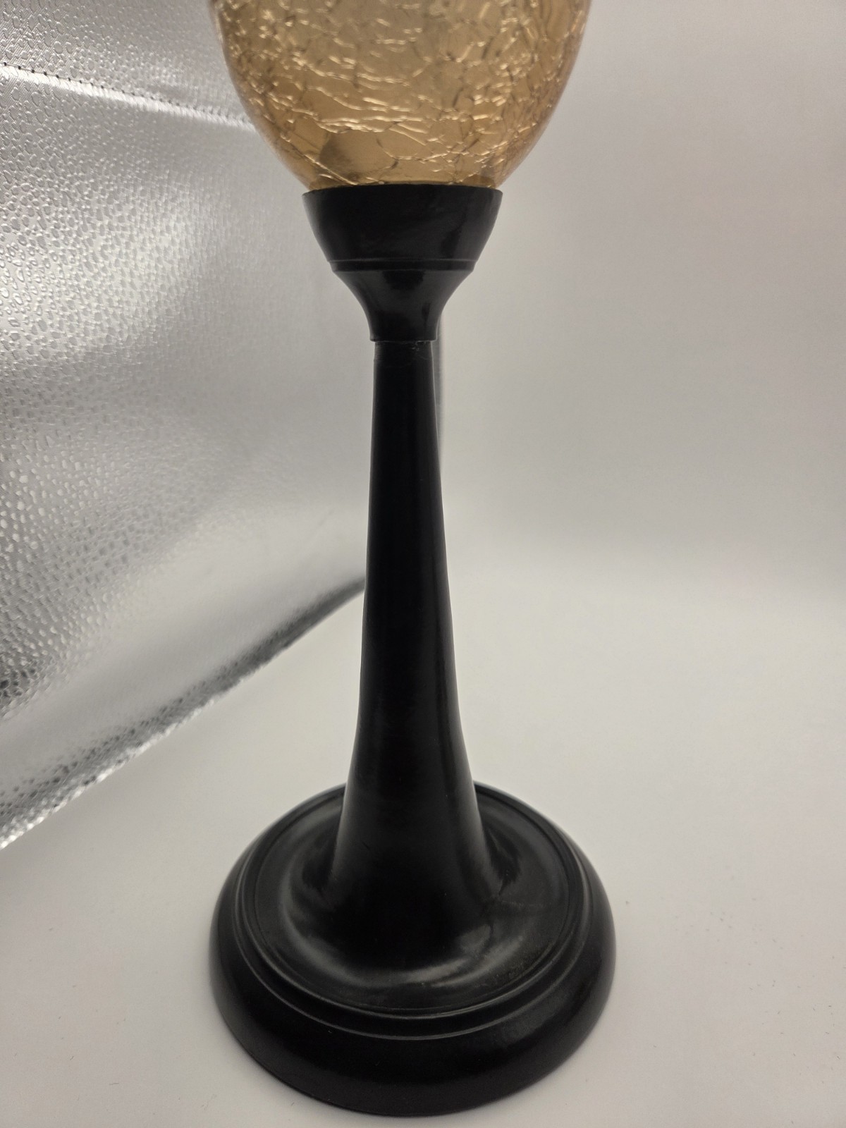Smoky Amber and Blue Gradient Glass Candle Holder