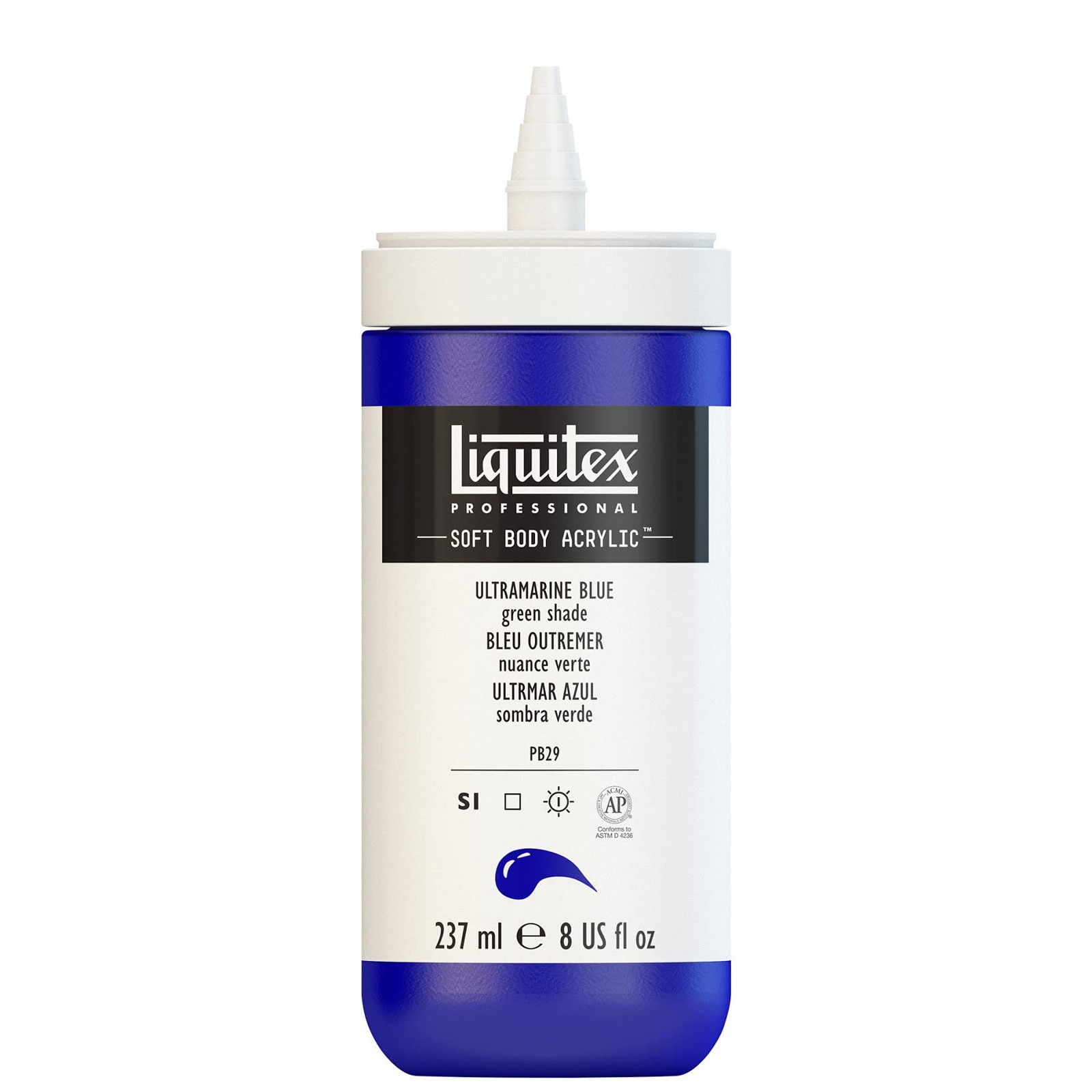 Ultramarine Blue Soft Body Acrylic Paint 8 Fl Oz Professional Quality