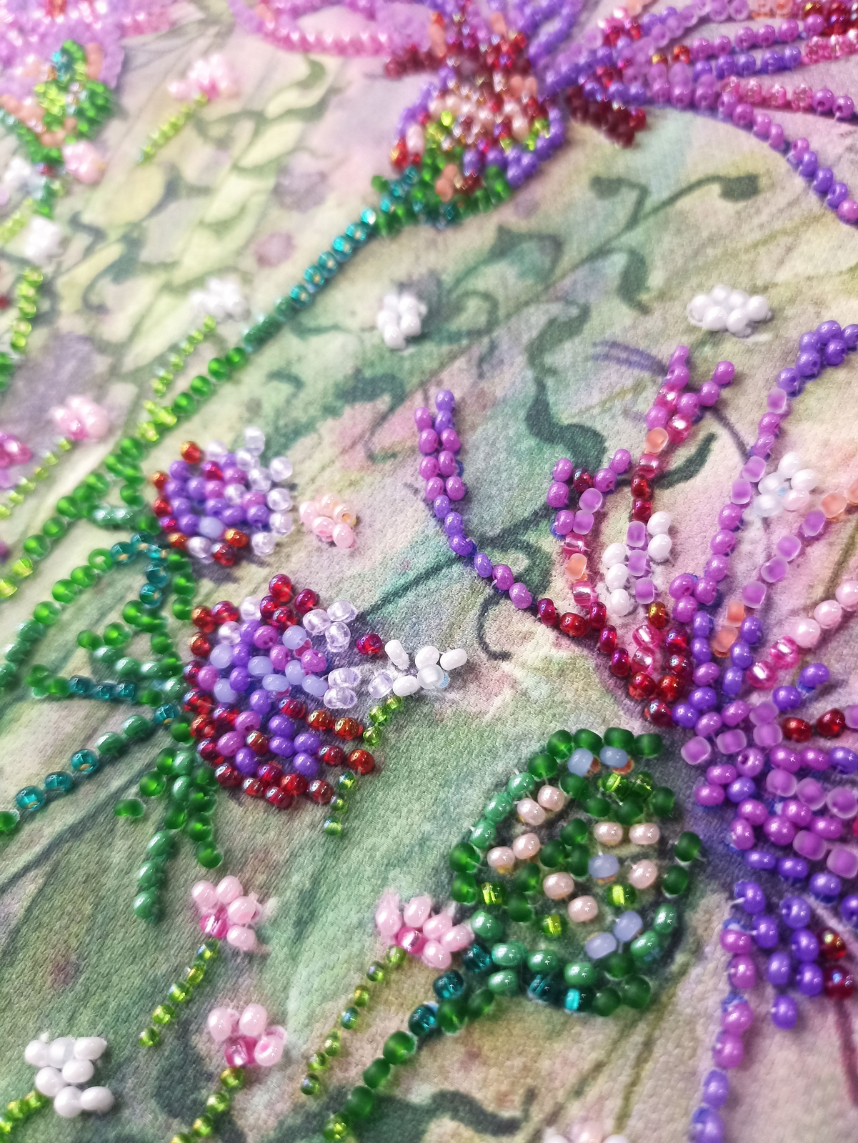 Abris Art Bead Embroidery Kit – Cornflowers in the field AB-882