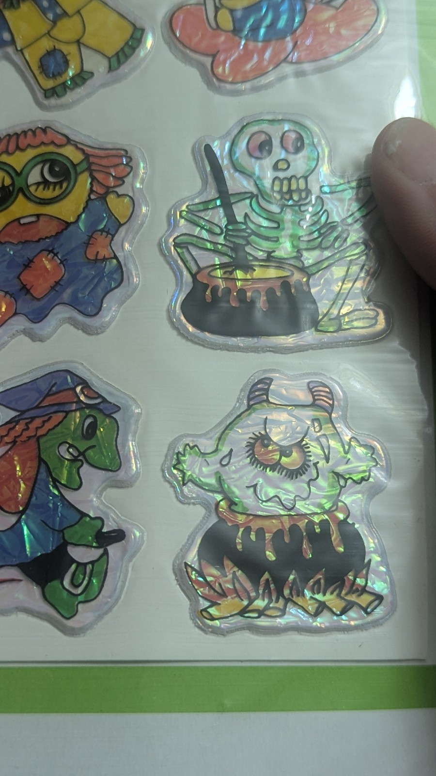 Vintage Halloween 3 dimensional Puffy Stickers Sparkly Effect Lot 2 Packs China