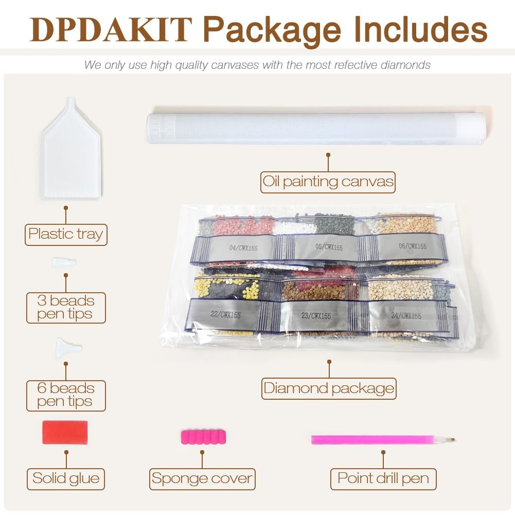 DPDAKIT Diamond Painting Kits Cat for Adults, Diamond Art Kits for Beginner, …