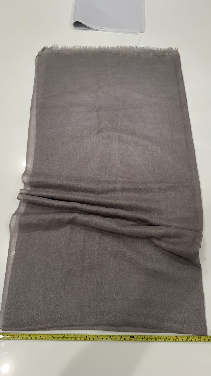 Gray Fabric Piece with Frayed Edge, Up to 45” Wide cashmere 257