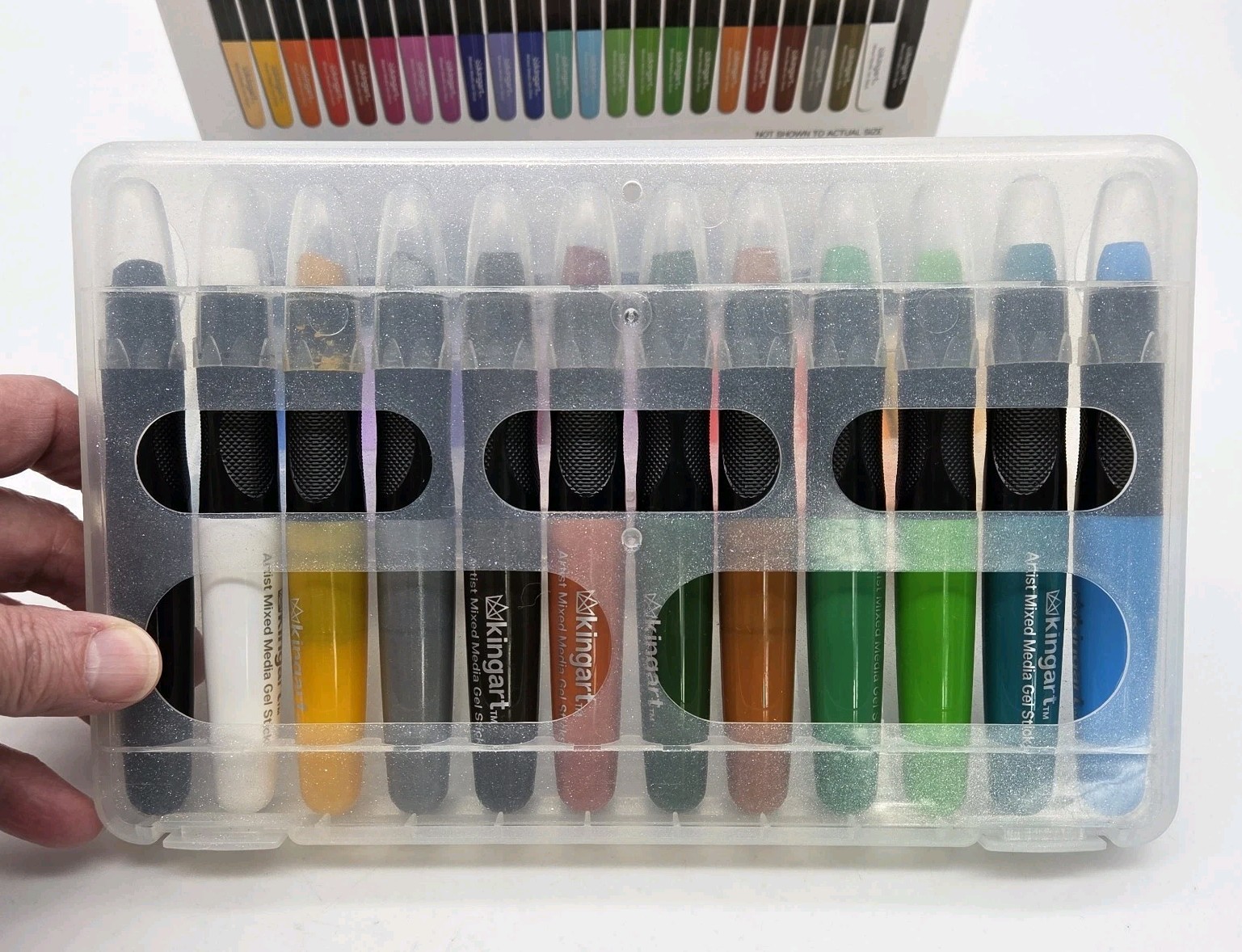 KINGART Artist Mix Media Gel Sticks Set of 24 Vibrant Colors Non-toxic Odorless