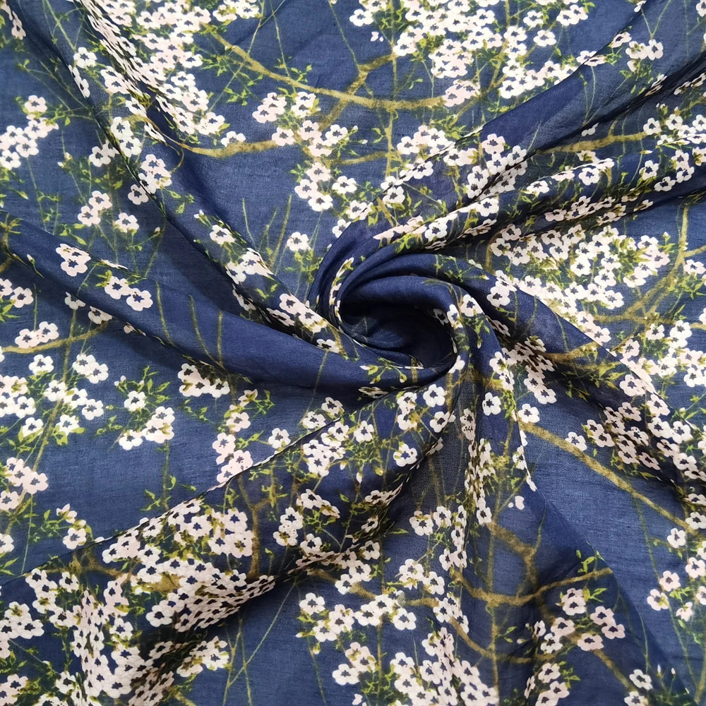 53” Wide By Yard Natural Mulberry Silk Cotton Fabric Soft Shirt Scarf Material