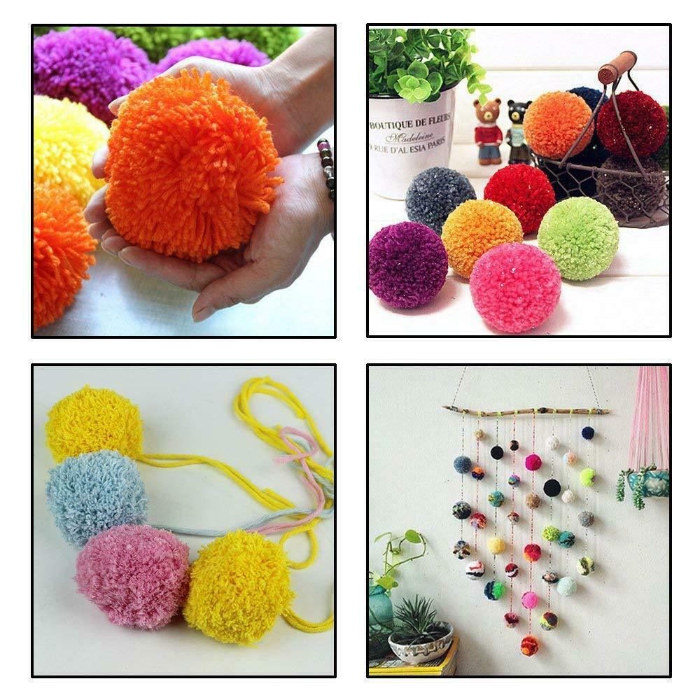 US 4 Pcs Pom Maker Handmade Craft Tool Kit Fluff Ball DIY Craft Wool Knitting HO