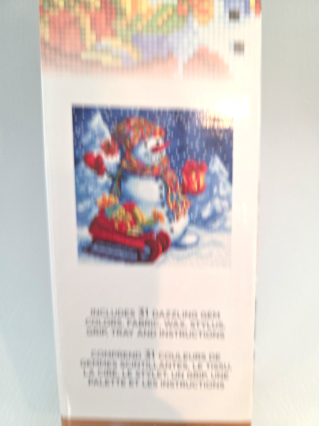 NIB Diamond Art Holiday Snowman Diamond Paint by Number Complete Kit Ages 13+