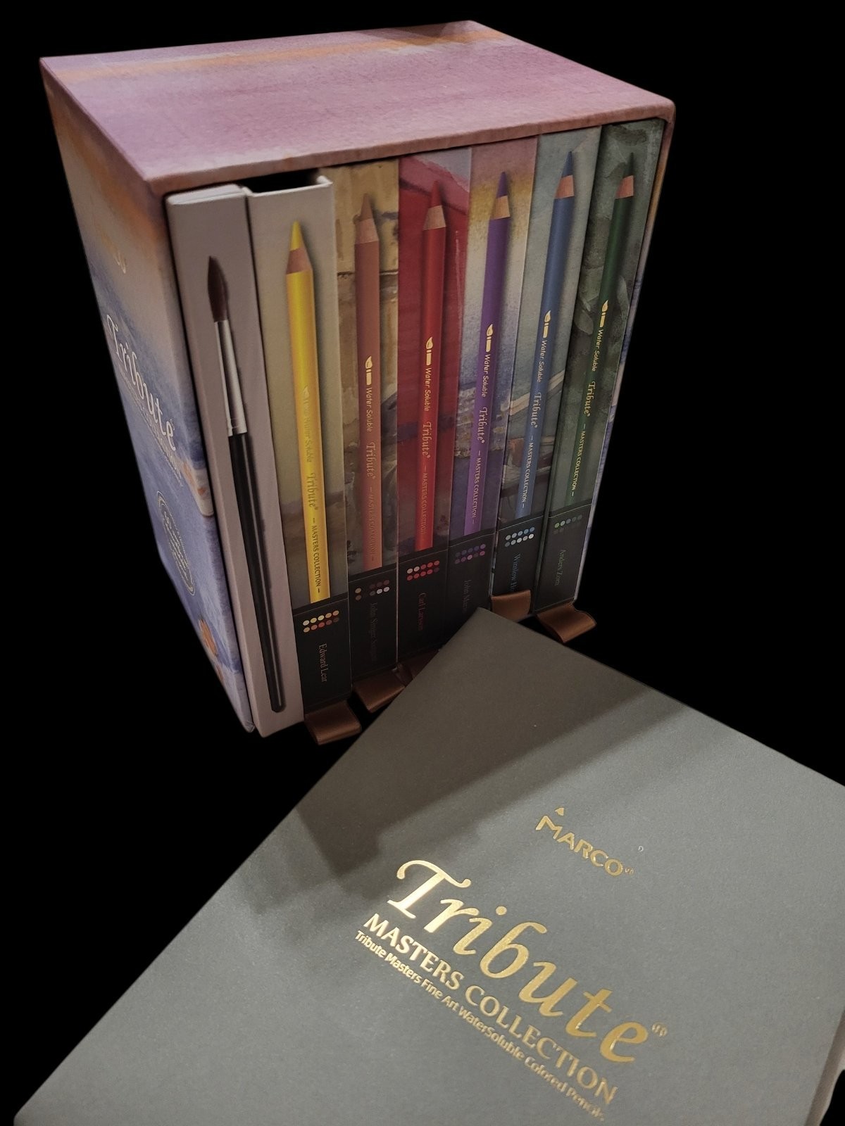 Marco Tribute Masters Collection Watercolor Pencils -60 Color Set – Professional