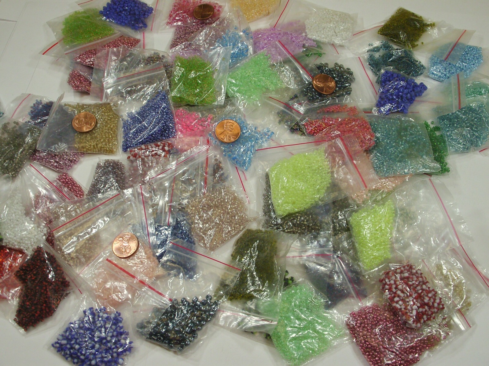 100 (10 Gram) Packets Loose 12/0 & 6/0 China Glass Seed Beads Wholesale (HM-44)